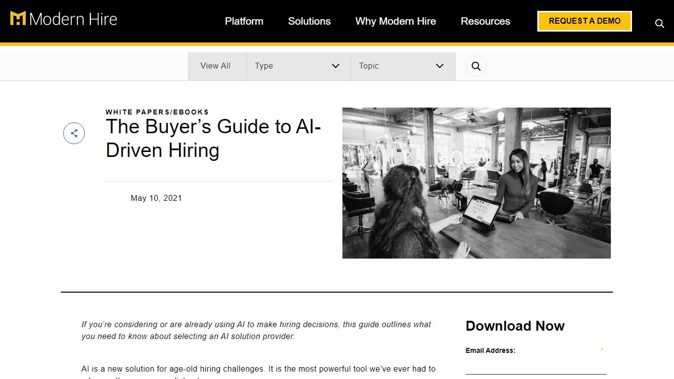 The Buyer’s Guide to AI-Driven Hiring - Modern Hire